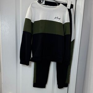 SHEIN White Kids “King” Jogger set